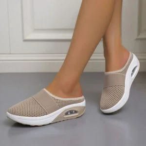 Ortopædiske Sandaler Kile Tøfler - Kaki