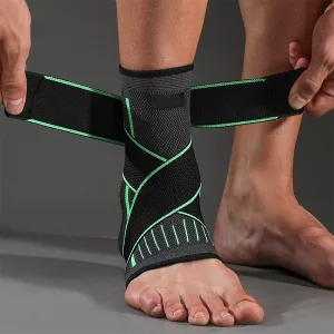 Kompressions Ankelbandage - Justerbar Grøn