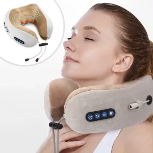 nakkemassagepude, rejsemassagepude, nakkemassageapparat i memory foam, u-formet nakkemassageapparat