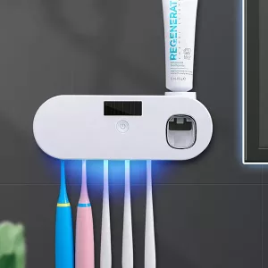 Tandbørste UV Desinficerende Holder Tandpasta Pressemaskine