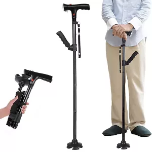 Sammenklappelig Stok med LED-Lys