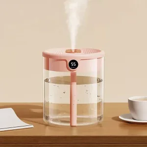 Luftbefugter Natlys Æterisk Olie Aroma Diffuser - Lyserød