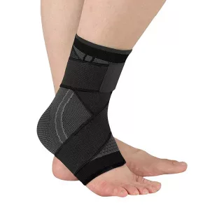 Kompressionsankelbeskyttende Ankelbandage - Sort