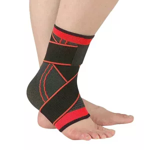 Kompressionsankelbeskyttende Ankelbandage - Rød
