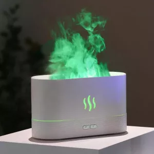 Luftbefugter Flamme Aroma Diffuser - Hvid