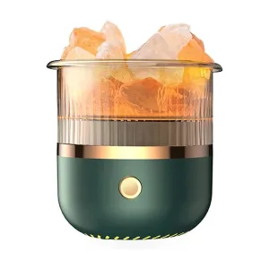 Luftbefugter med Krystalsalt USB Aroma Diffuser - Grøn