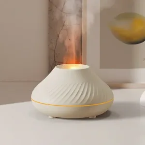Flamme Luftbefugter Aromaterapi Diffusor - Hvid