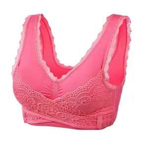Trådløs Blonde-BH med Frontlukning - Rose