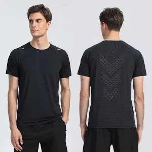 t-shirt til mænd, fitness-t-shirt, sports-t-shirt, løbe-t-shirt, trænings-t-shirt, hurtigtørrende t-shirt, åndbar t-shirt