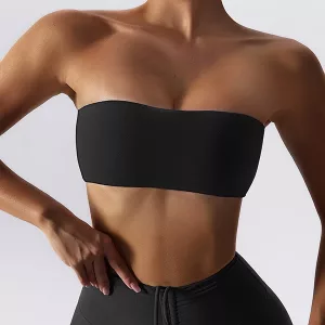 sports bh, stropløs bh, stropløs top, stropløs sports bh, bandeau, fitness bh, yoga bh