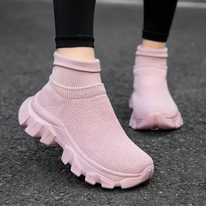 slip-on sneakers, afslappede sneakers, strømpesneakers, sneakers med tykke såler, skridsikre sneakers, mesh sneakers, åndbare sneakers