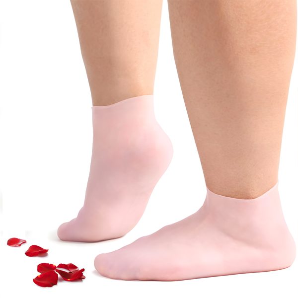 silicone socks, elastic socks, exfoliating socks, moisturizing socks