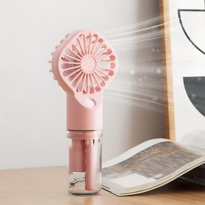 cooling fan, misting fan, portable cooling fan, water spray fan