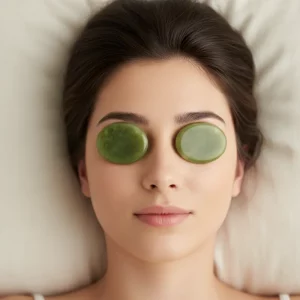 cold compress, jade eye mask, jade eye, eye gua sha