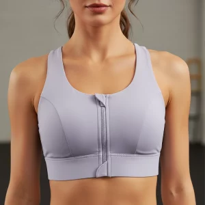 front zipper sports bra, high impact sports bra, quick drying sports bra, high support sports bra