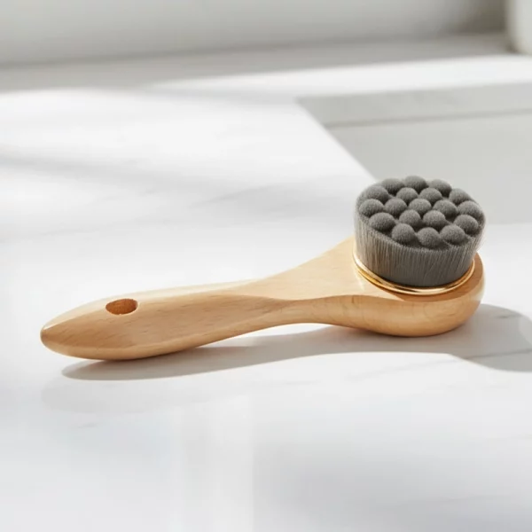 wooden face brush, bamboo facial brush, facial cleansing brush, face wash brush