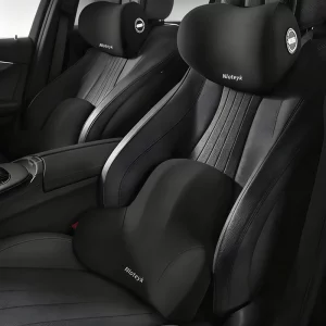 memory foam car lumbar support cushion with headrest