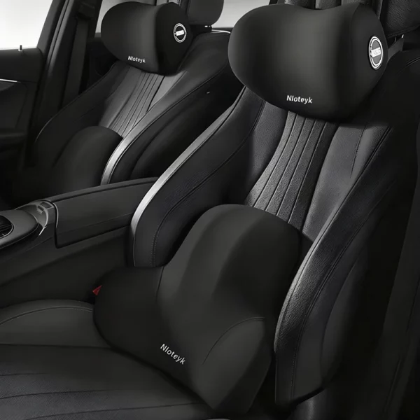 memory foam car lumbar support cushion with headrest